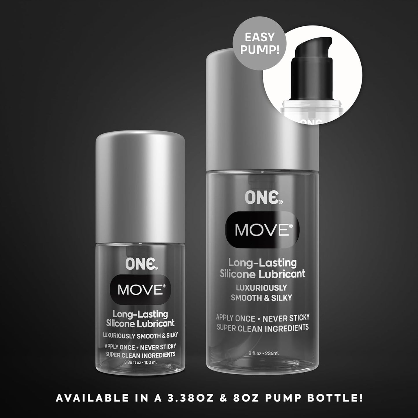 One Lubricante One Move para condones, 8 onzas