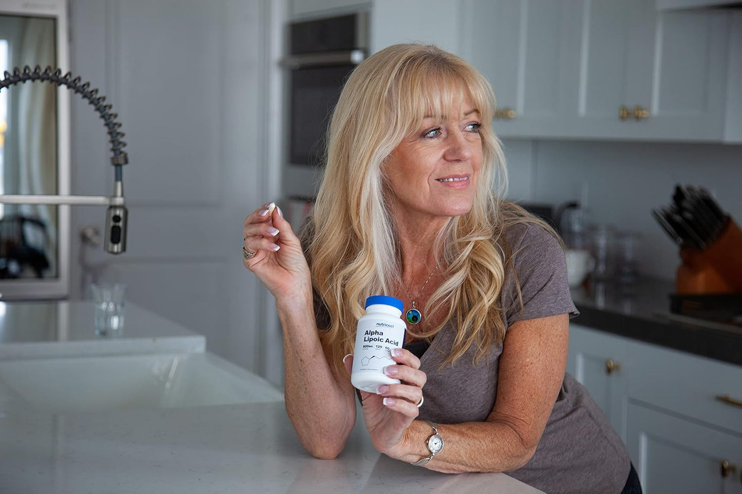 Suplemento Nutricost Ácido Alfa Lipoico 600 mg por porción, 120 cáp...
