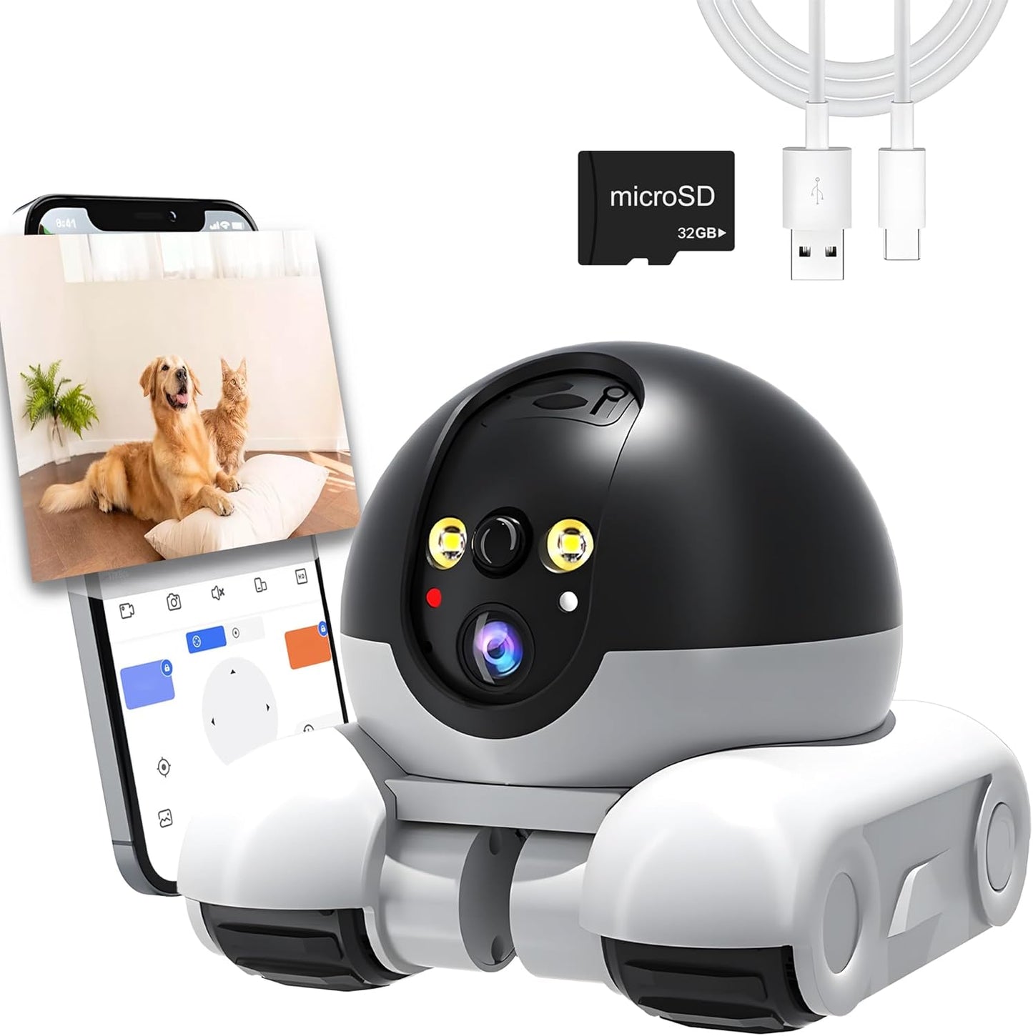 Cámara OROMVO para mascotas, cámara de seguridad de 1080p para el h...