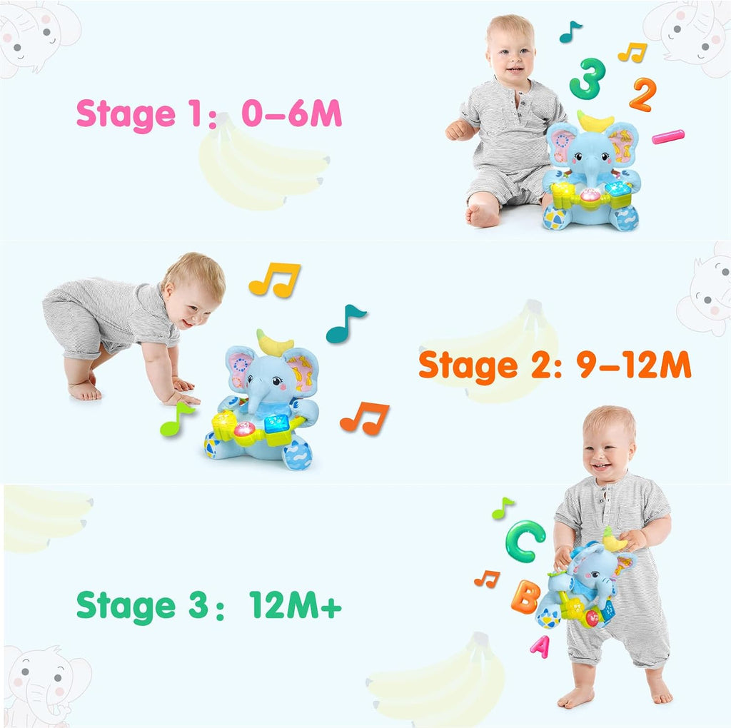 Ryotagift Juguetes de animales de peluche musicales bilingües de el...