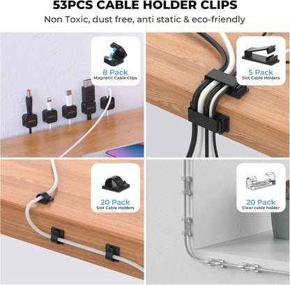 AORUICN Kit organizador de cables, organizador de cables de escrito...
