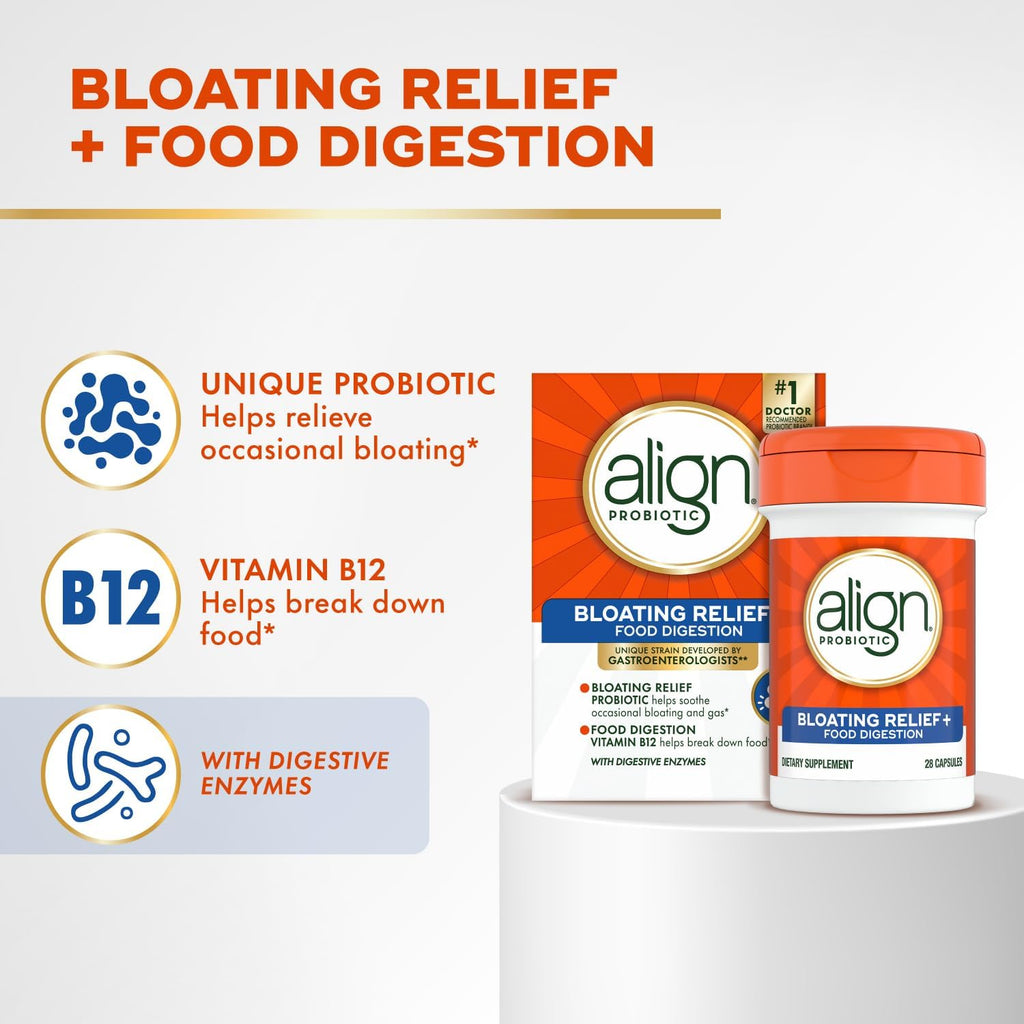 Align Alivio de la Hinchazón Probiótico + Digestión de Alimentos, P...