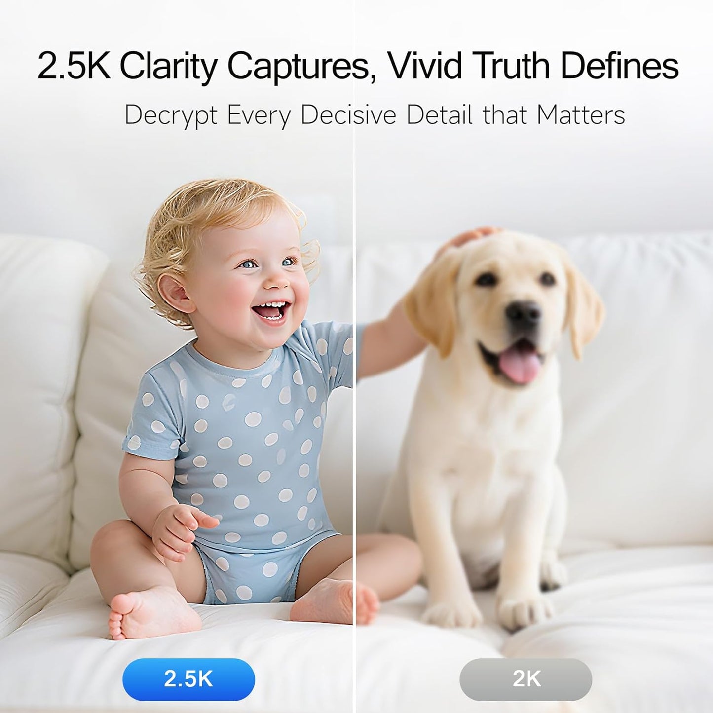 CINMOORE 2.5K Cámara para Mascotas\/Perros con Altavoz\/Aplicación...
