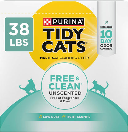 Purina Tidy Cats - Arena para gatos libre y limpia sin perfume - Ca...