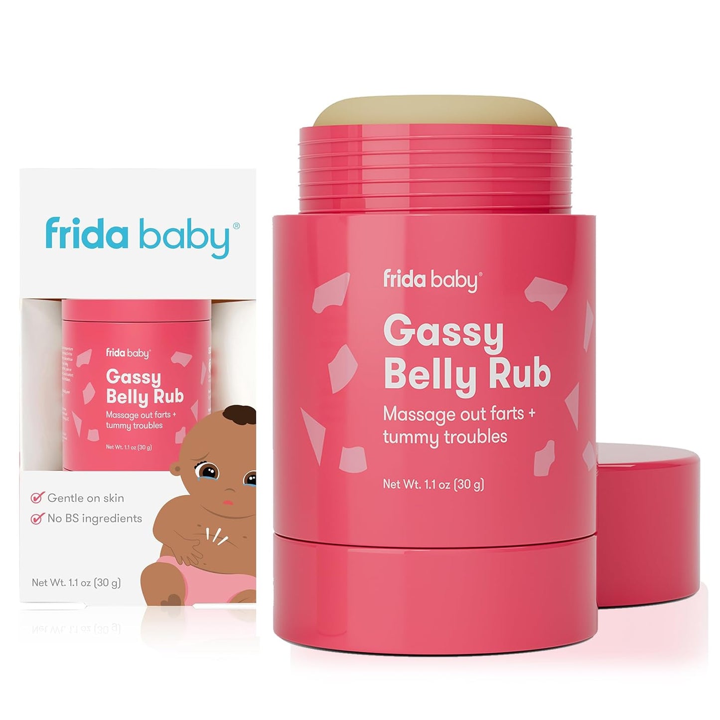 Frida Baby Gassy Belly Rub | Alivio de gases para bebés | Crema de...