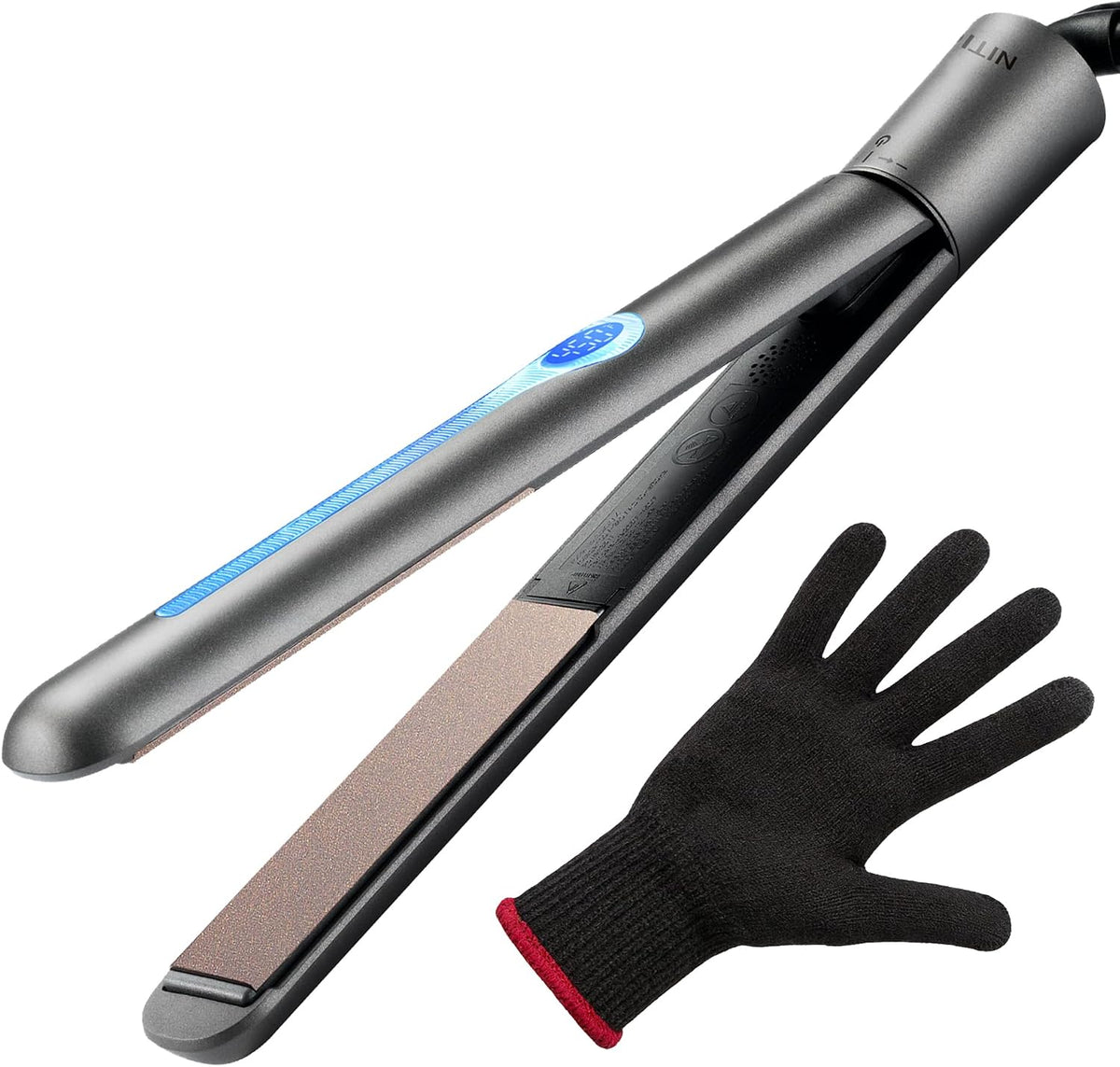 NITION Plancha plana LCD de turmalina de cerámica MCH 10s Calentami...