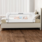 UPGOGO Riel de cama plegable para niños pequeños, blanco, 59 pulgad...