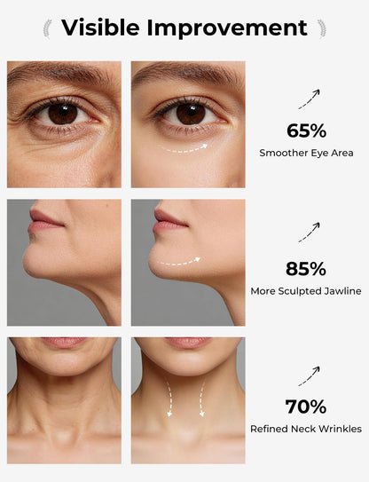 Herramienta de escultura facial LED 7 en 1 con terapia de luz roja...