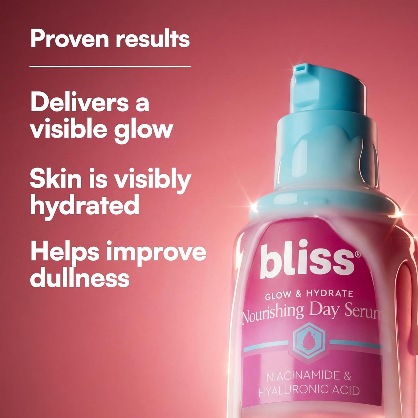 Bliss - Suero iluminador e hidratante con niacinamida y ácido hialu...