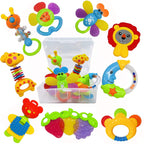 AIVIAI Juguetes para bebés de 0 a 6 meses, juguetes para bebés de 0 a 3 meses, sonajeros para bebés, juego de juguetes con caja de almacenamiento, sonajeros musicales para recién nacidos, juego de regalos con el primer sonajero del bebé (11 piezas)
