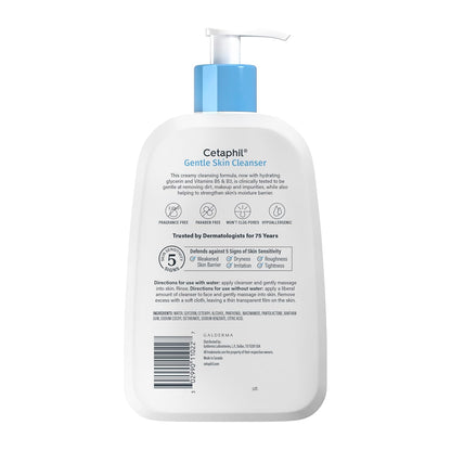 Cetaphil Lavado facial, limpiador hidratante de piel suave para pie...