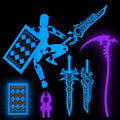 Deeplus Glowing Titan 13 - Juego de figuras de acción que brillan e...
