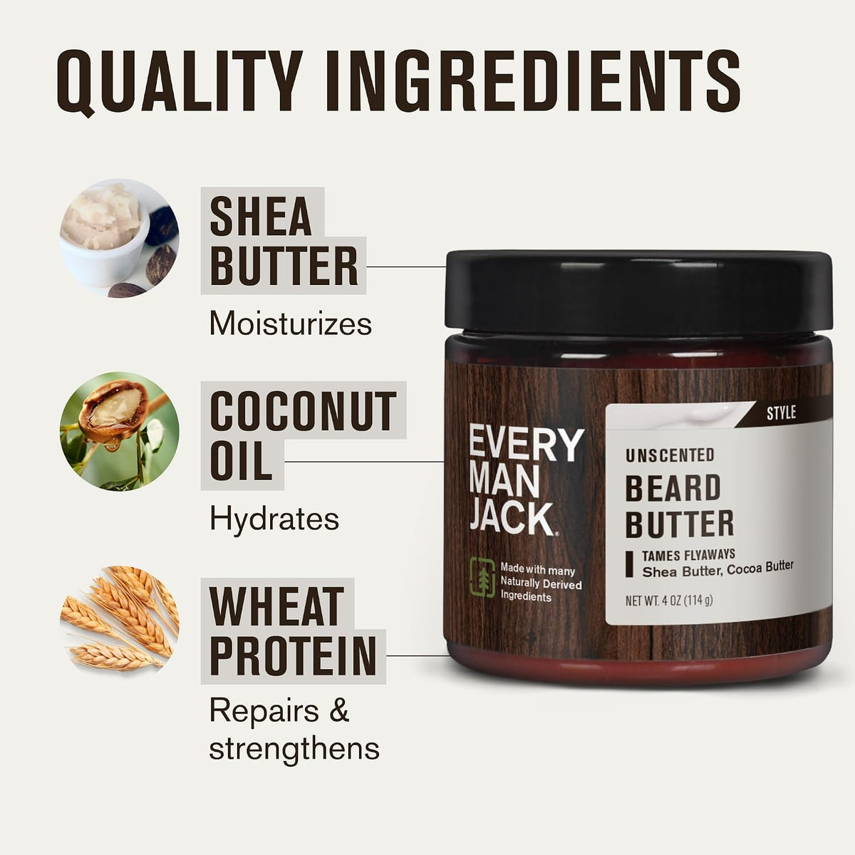 Every Man Jack Beard &amp; Scruff - Mantequilla suavizante para hom...