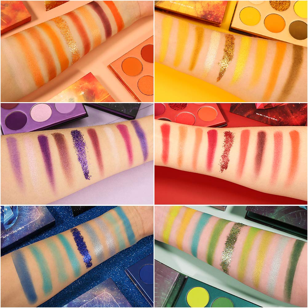 docolor Paleta de sombras de ojos de 54 colores, paleta de sombras...