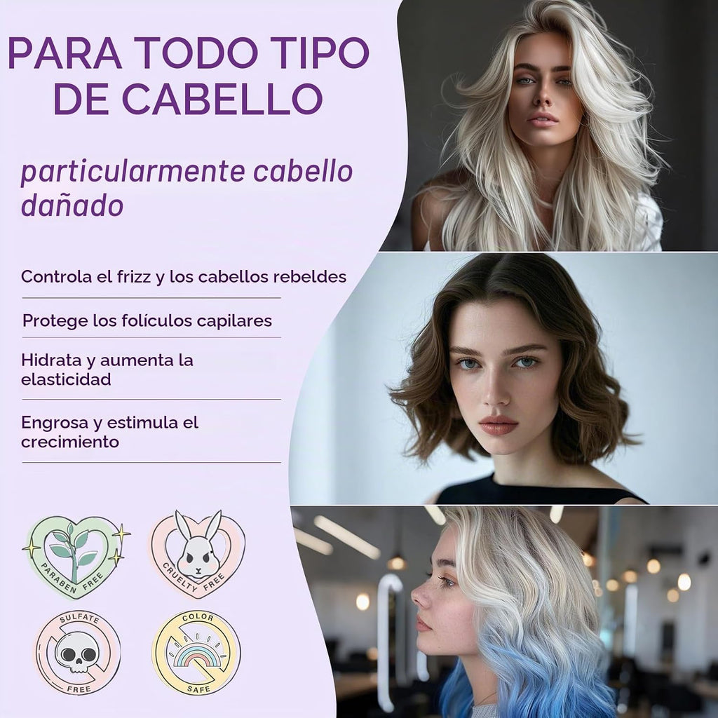Luseta Biotin - Champú voluminizador de colágeno, cabello fino y fi...