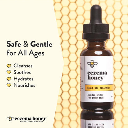 ECZEMA HONEY Aceite calmante para el cuero cabelludo, aceite natural de miel para el cabello y cuidado del cuero cabelludo, suero diario para aliviar la picazón del cuero cabelludo, el tratamiento del