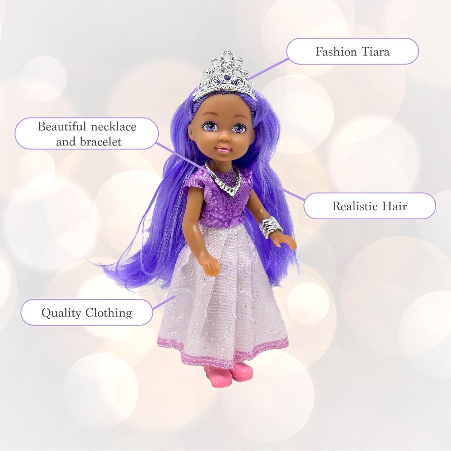 Set de Muñecas Pequeñas con Mini Muñecas de Princesa para Niñas \u2...