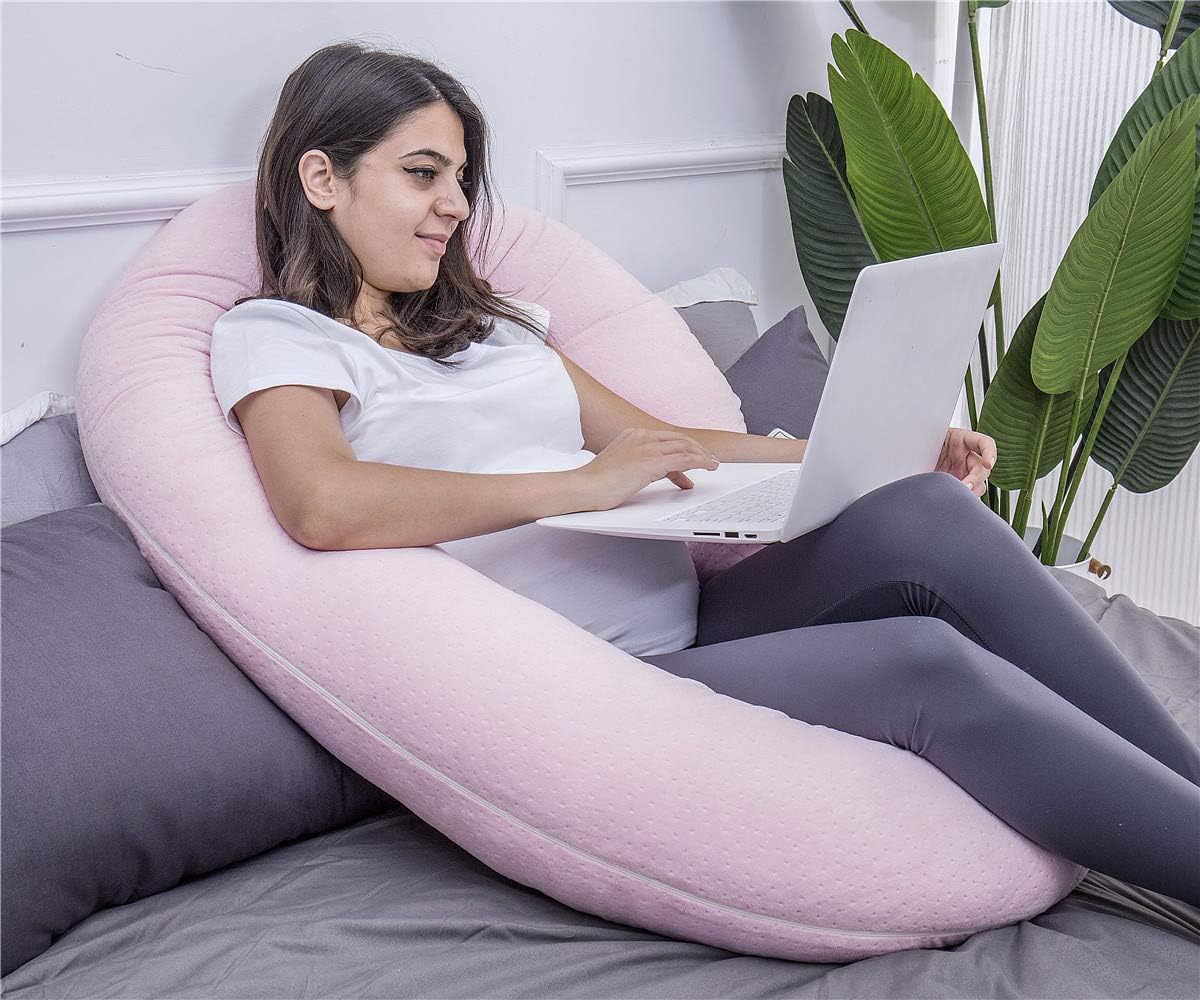 1 MIDDLE ONE Almohada de embarazo, almohada corporal en forma de C...