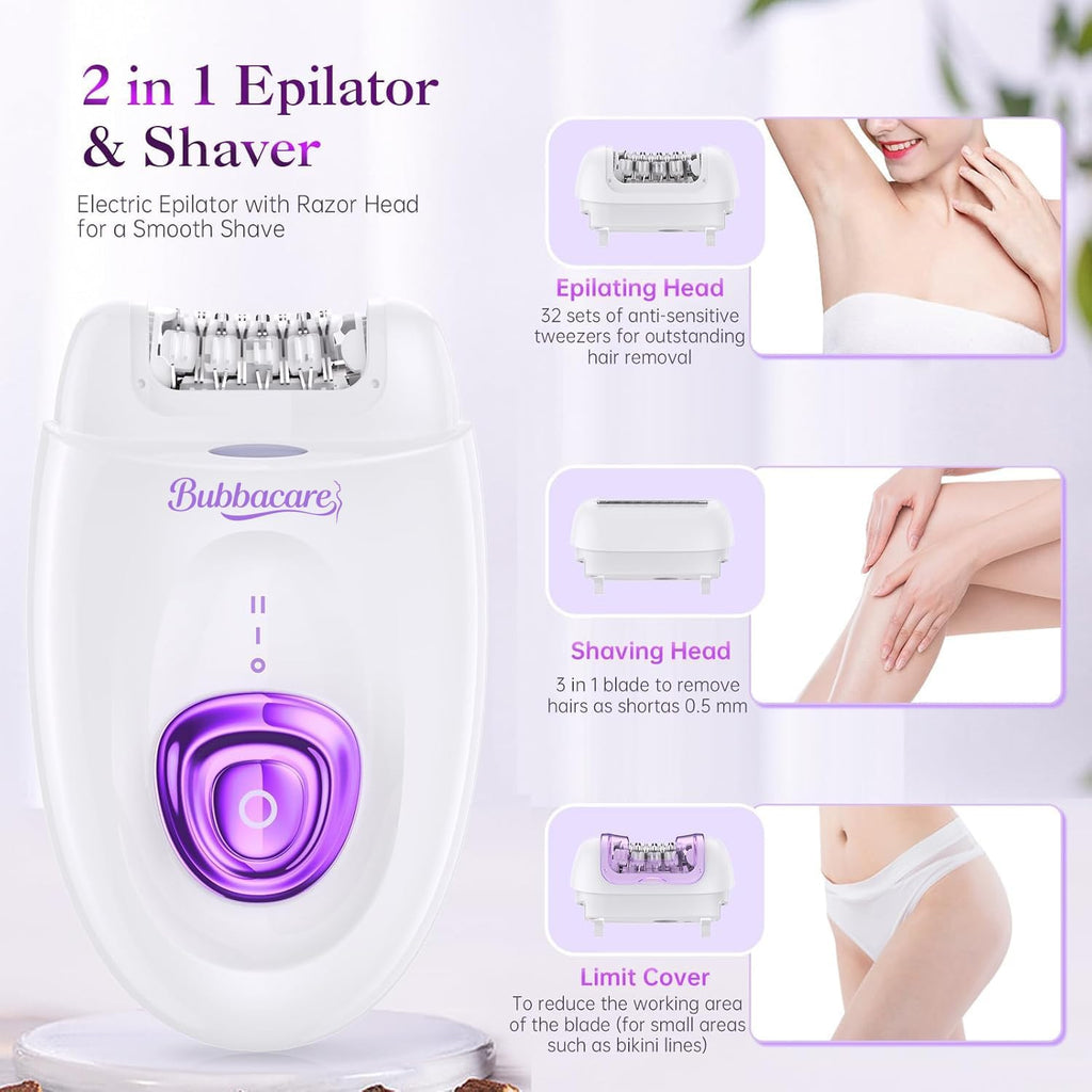 Depiladora para mujeres, dispositivo de depilación facial inalámbri...