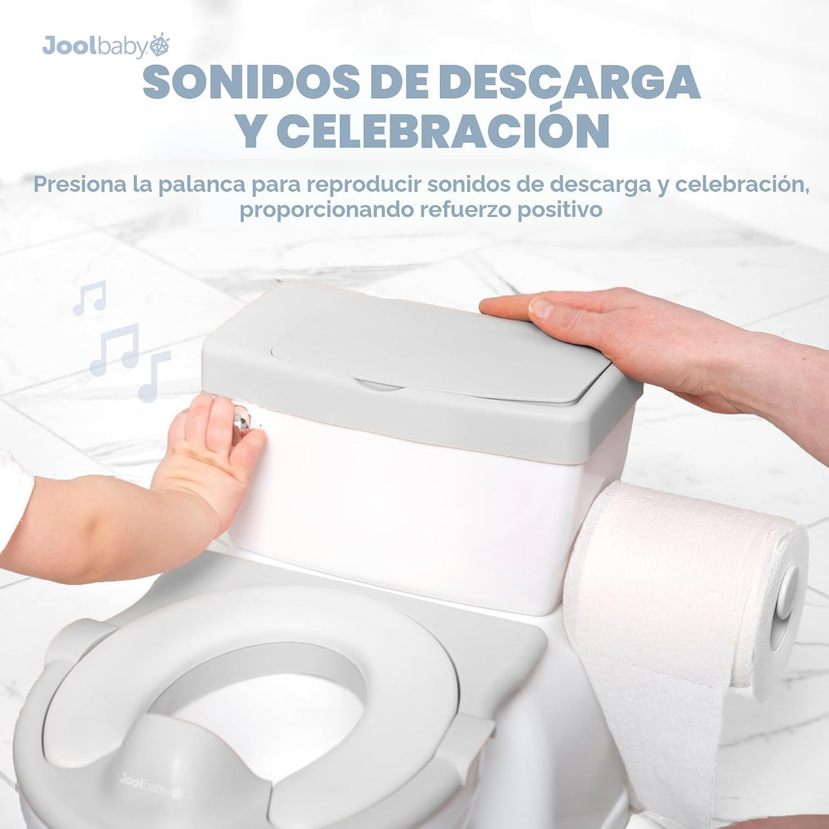 Orinal Real Feel 2 en 1 con almacenamiento para toallitas, sonidos...