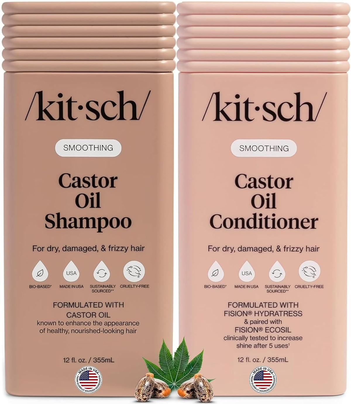 Juego de champú y acondicionador de aceite de ricino Kitsch y cuida...