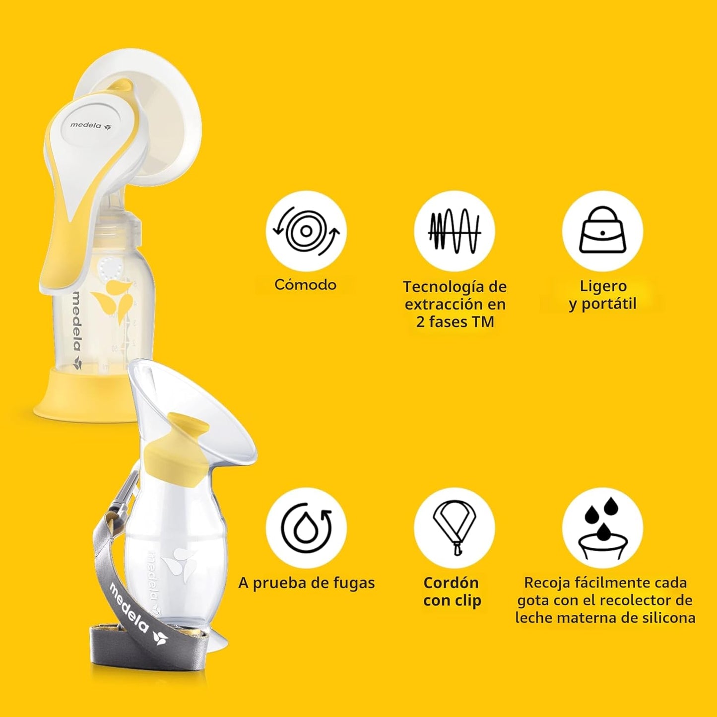 Medela Paquete de par perfecto con extractor de leche manual Medela...
