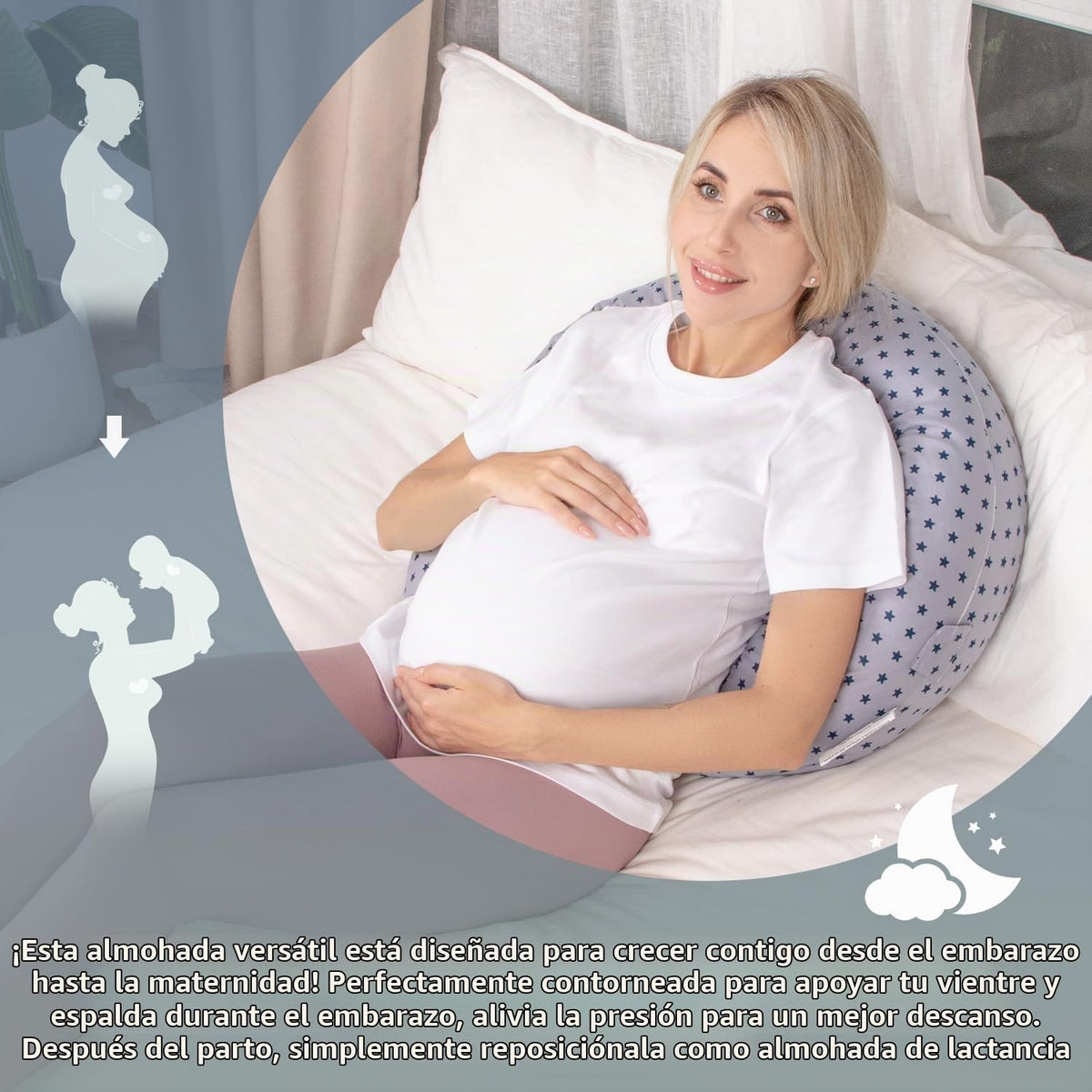 Almohada de Lactancia de Chilling Home para Amamantar, Almohada de...