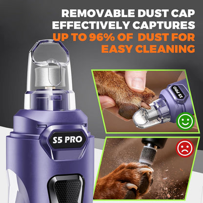 Whisper - Molinillo de uñas silencioso para perros, seguro y sin es...