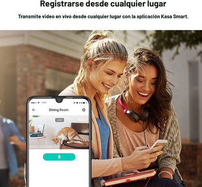 Kasa Smart Cámara de seguridad Kasa 2K QHD Pan\/Tilt, sensor Starli...