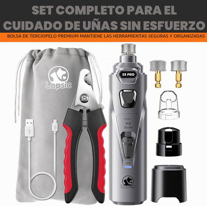 Molinillo de uñas para perros con 2 luces LED, potente, 2 velocidad...