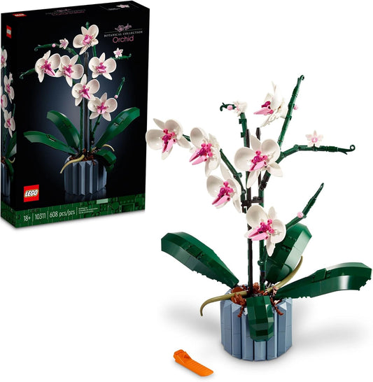 LEGO Botanicals Orchid - Juego de construcción de flores artificiales de interior para el hogar, cocina, decoración de escritorio, adultos a partir de 18 años, regalo para cumpleaños, 10311