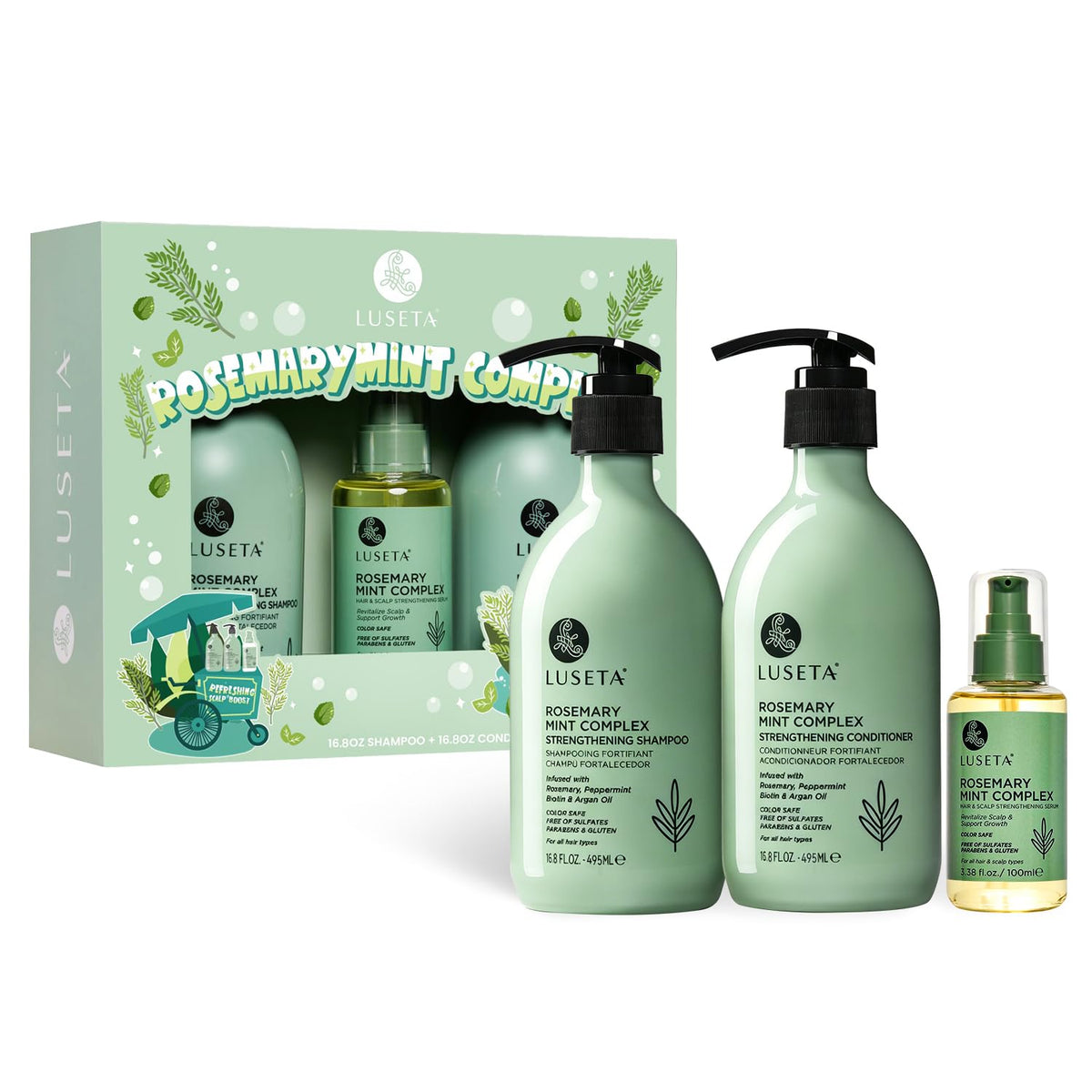 Luseta Rosemary Mint Set de regalo para mujer, cuidado refrescante...