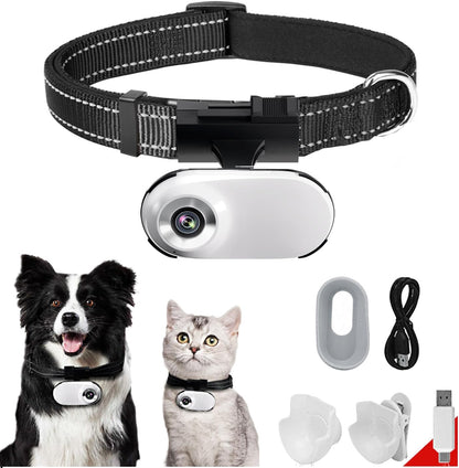 ehomful Collar de cámara HD 1080P para gatos con grabación de video...