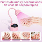 Makartt Lámpara UV LED de cuello de cisne para uñas gel constructor...