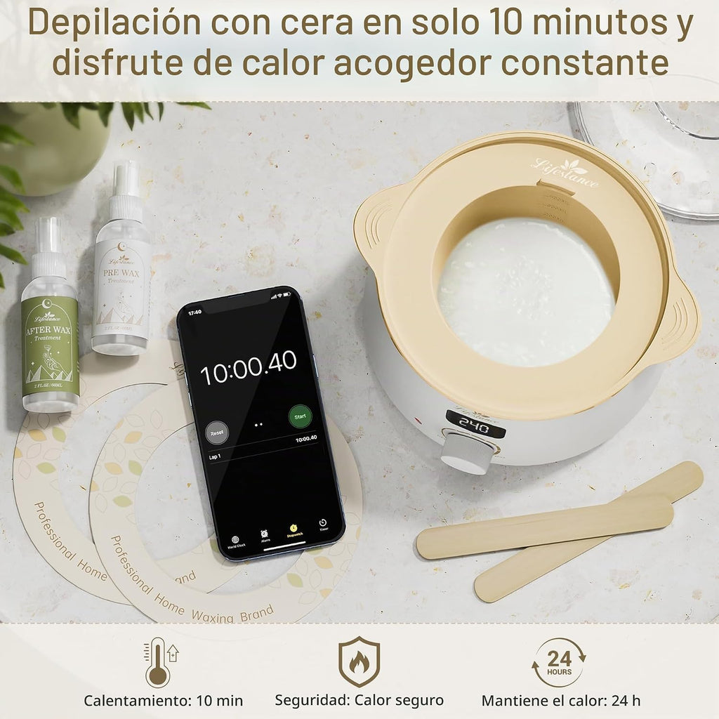 Lifestance L3 Kit de depilación para mujeres y hombres, blanco, oll...