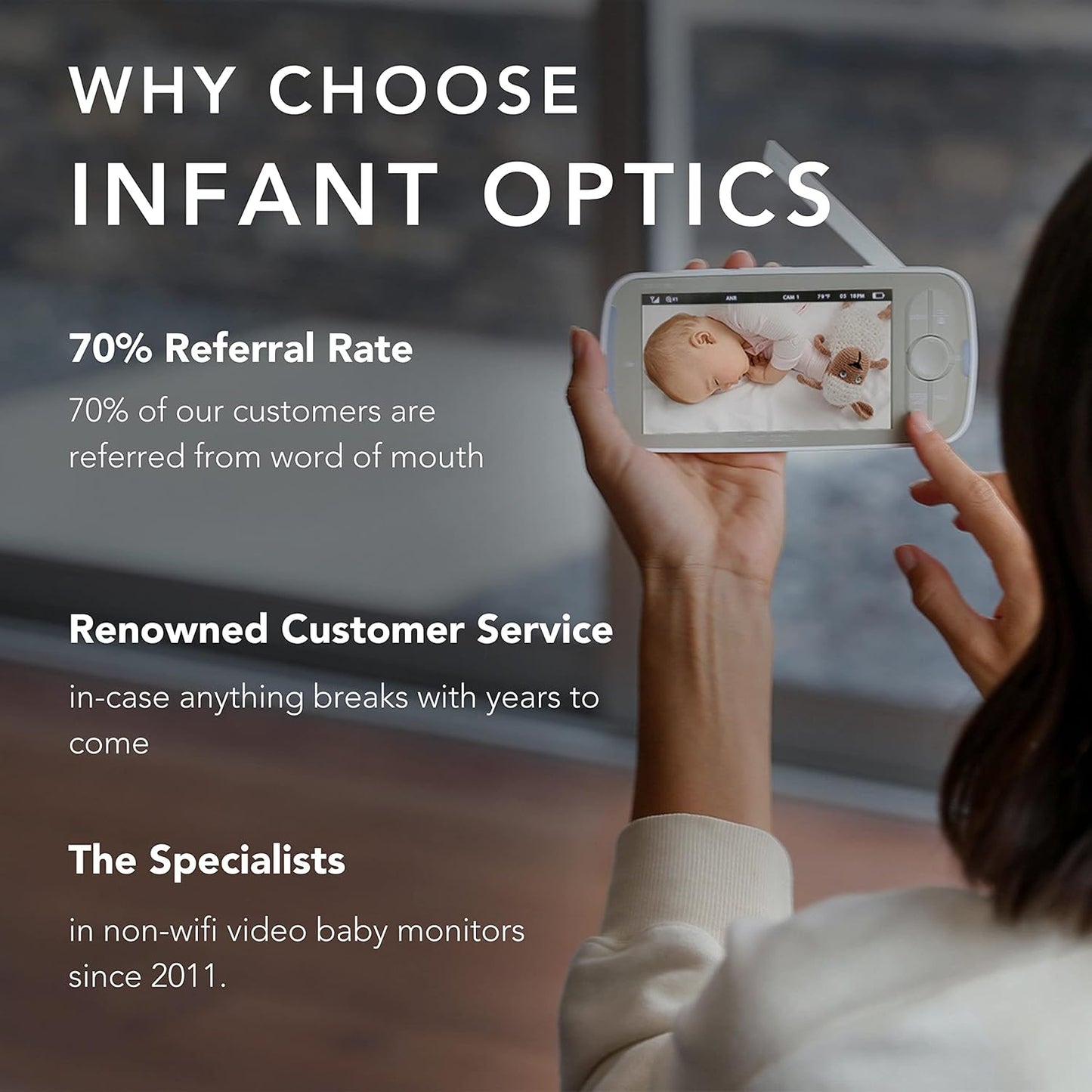 Infant Optics DXR-8 PRO Monitor de Video para Bebé, Resolución HD 7...