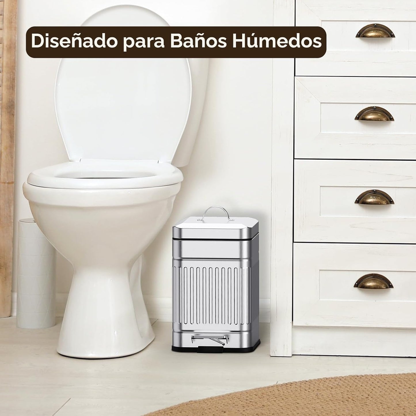 CEROELDA Cubo de Basura Pequeño con Tapa - 5L\/1.3 Gal, Cubo de Bas...