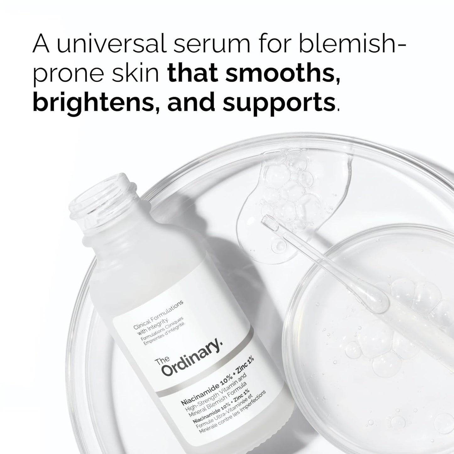 The Ordinary Set favorito de suero – Ácido hialurónico 2% + B5, niacinamida 10% + zinc 1%, solución de cafeína 5% – Sueros para ojos y cara para hidratar, aclarar y minimizar los poros cuidado de la piel