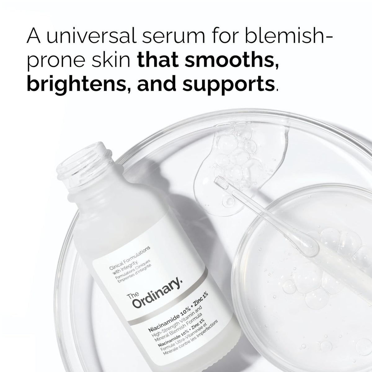 The Ordinary Set favorito de suero – Ácido hialurónico 2% + B5, niacinamida 10% + zinc 1%, solución de cafeína 5% – Sueros para ojos y cara para hidratar, aclarar y minimizar los poros cuidado de la piel
