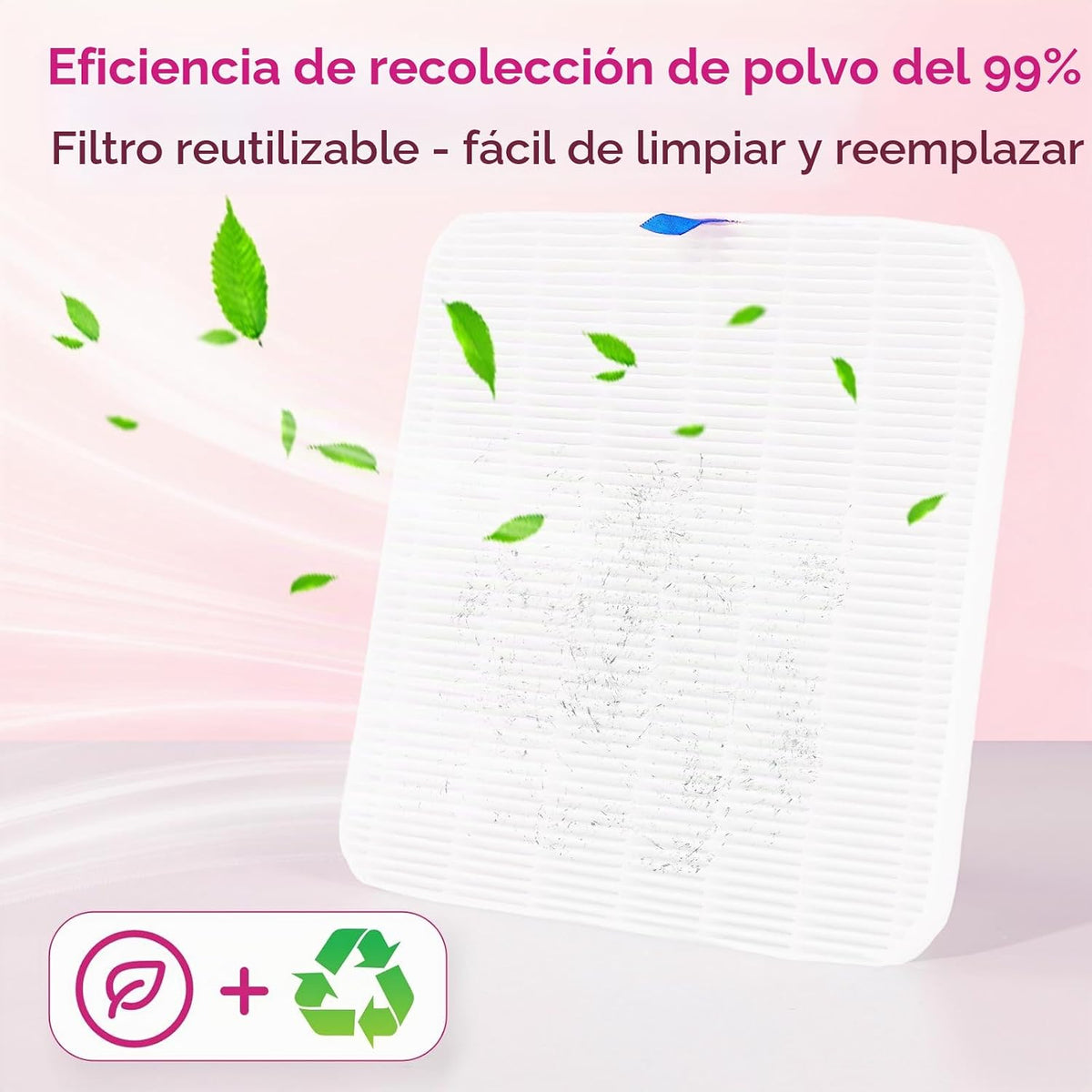 Makartt Filtro colector de polvo de uñas, filtro de repuesto reutil...