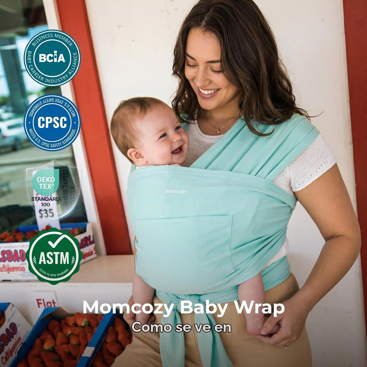Momcozy Fular portabebés, eslingas ergonómicas para bebés desde rec...