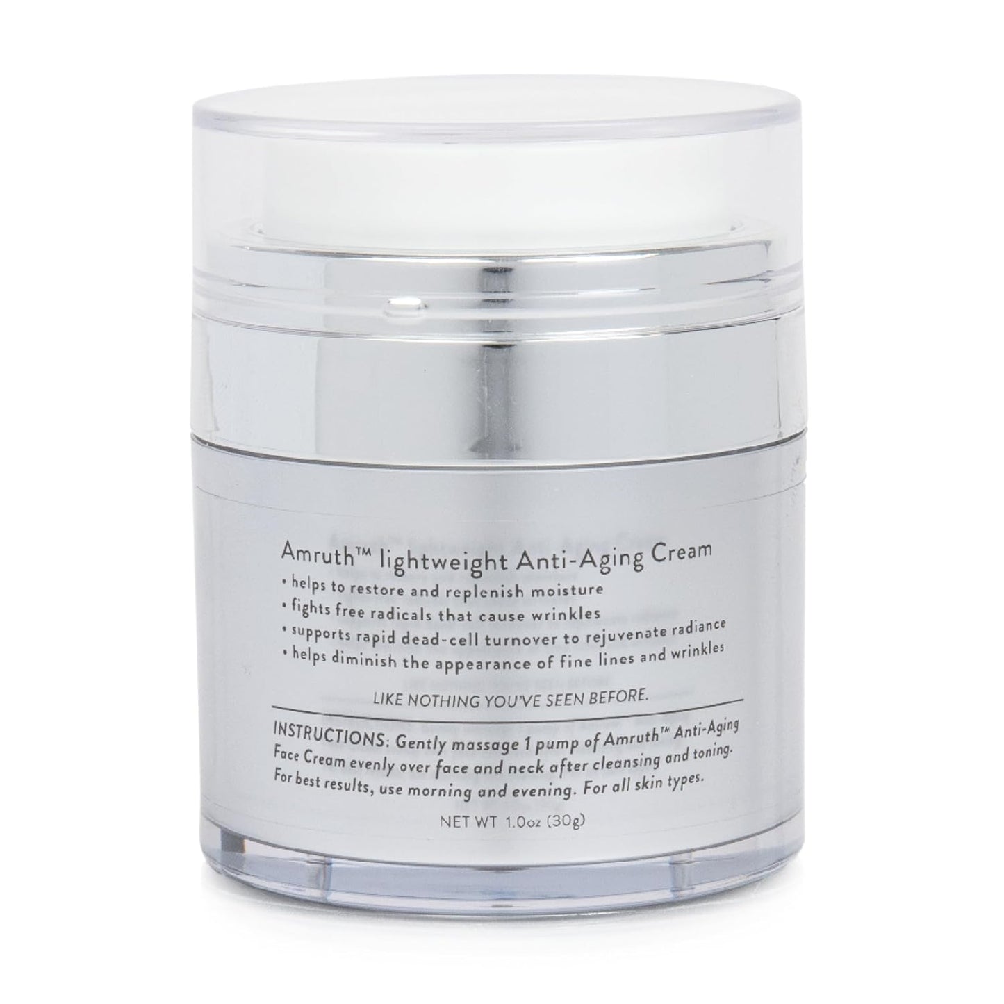 Amruth Resveratrol Crema facial antienvejecimiento diaria, tarro de...