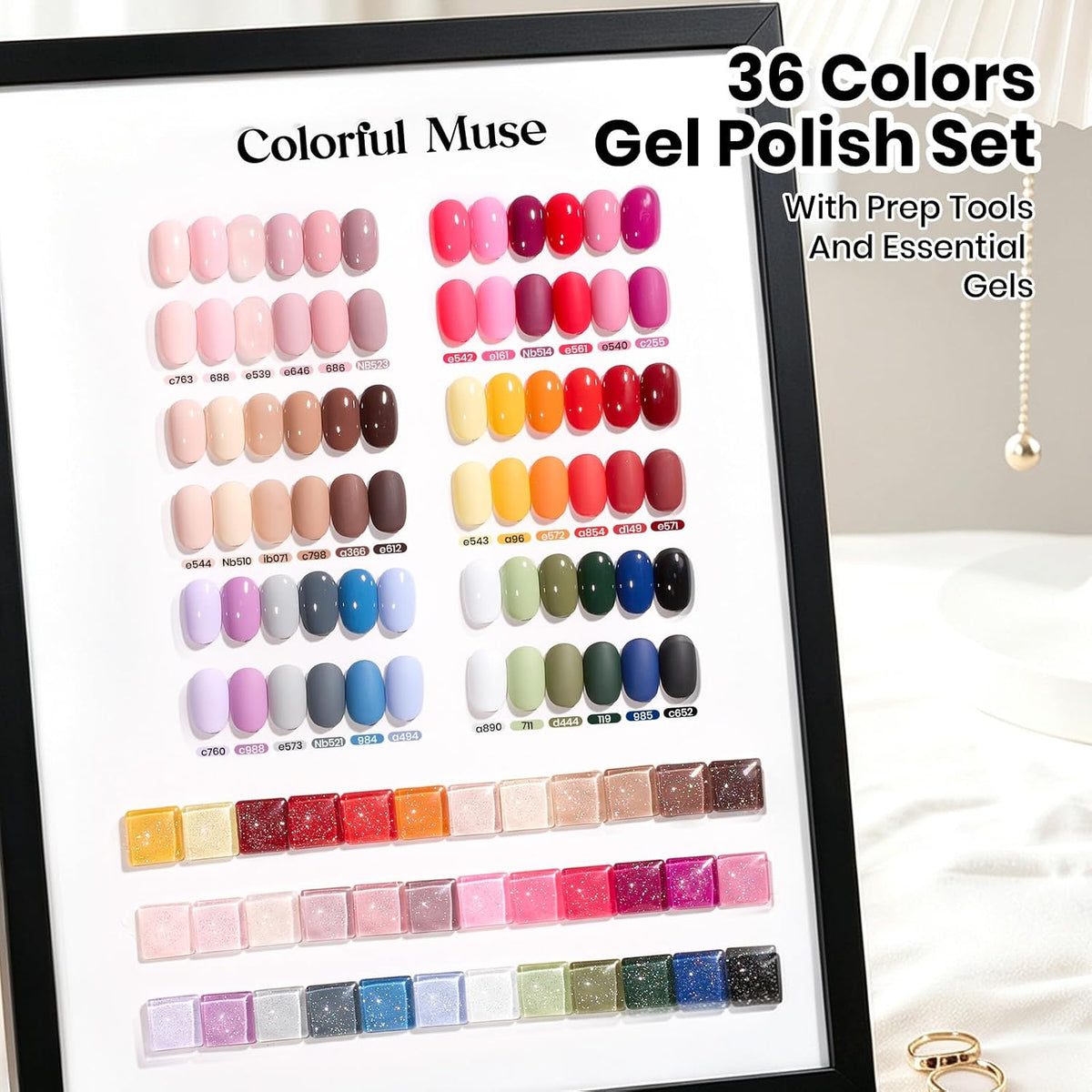 Beetles - Juego de 44 esmaltes de uñas de gel, colección Colorful M...