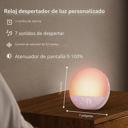 Odokee Reloj despertador Sunrise Máquina de ruido blanco: luz natur...
