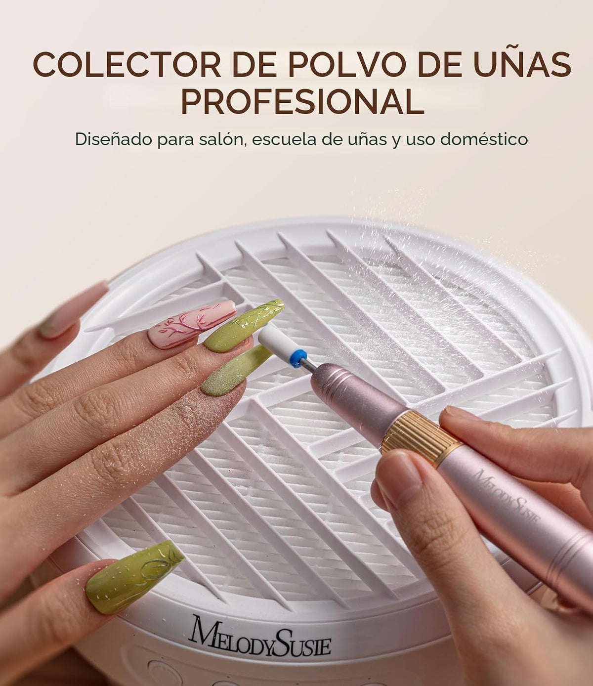 MelodySusie Colector de polvo de uñas portátil HPro para eliminació...
