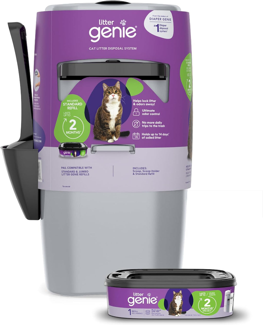 Sistema de eliminación y cartuchos de recarga de arena para gatos L...