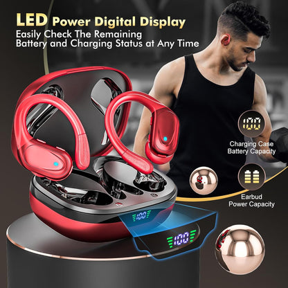 HAOYUYAN Auriculares inalámbricos, auriculares Bluetooth deportivos...