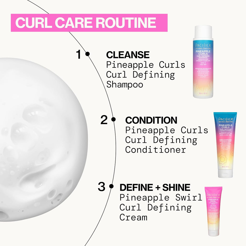 Pacifica Beauty Kit de cuidado del cabello con rizos de piña: champ...
