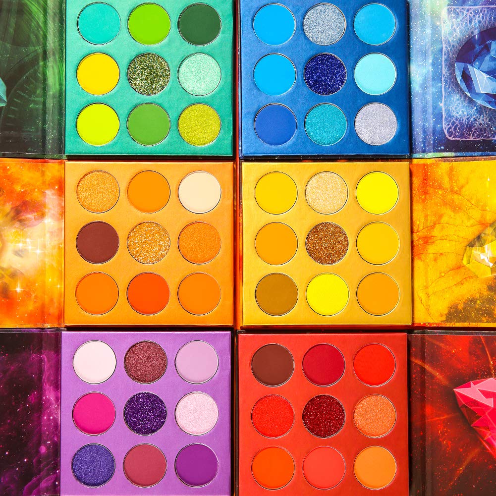 docolor Paleta de sombras de ojos de 54 colores, paleta de sombras...