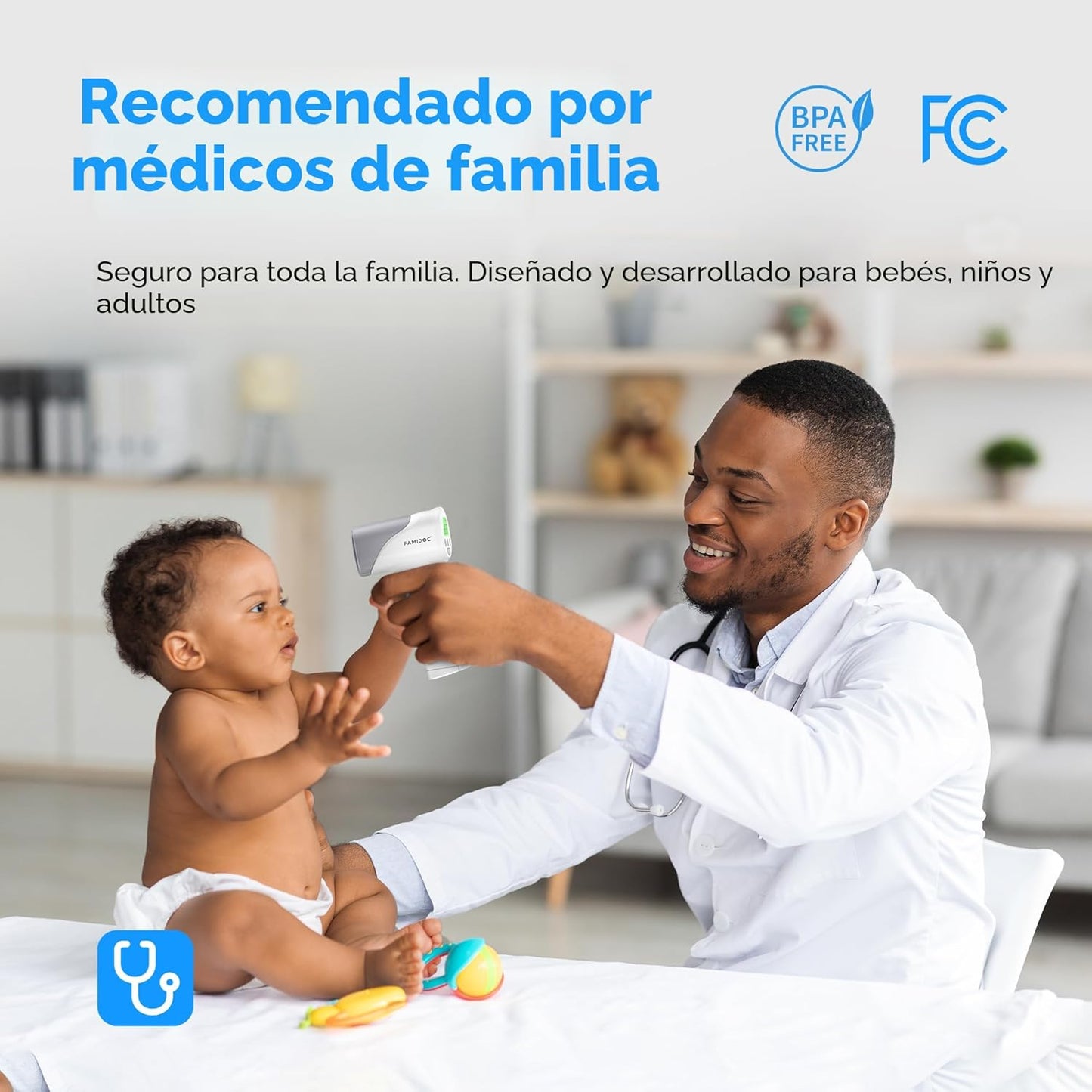 Termómetro de frente infrarrojo sin contacto de grado médico FSA-HS...